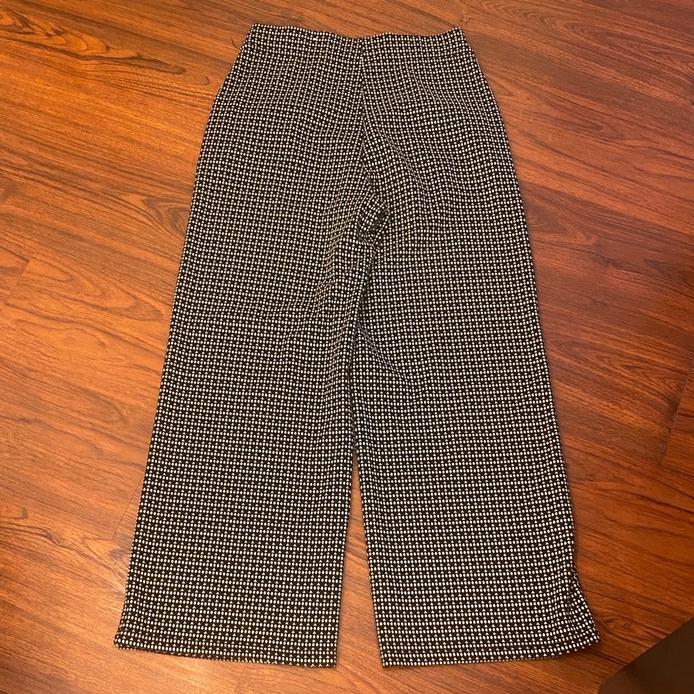 Max Studio Wide Leg Pants Medium Boho Geometric Print High Waist Button Detail - Picture 5 of 9